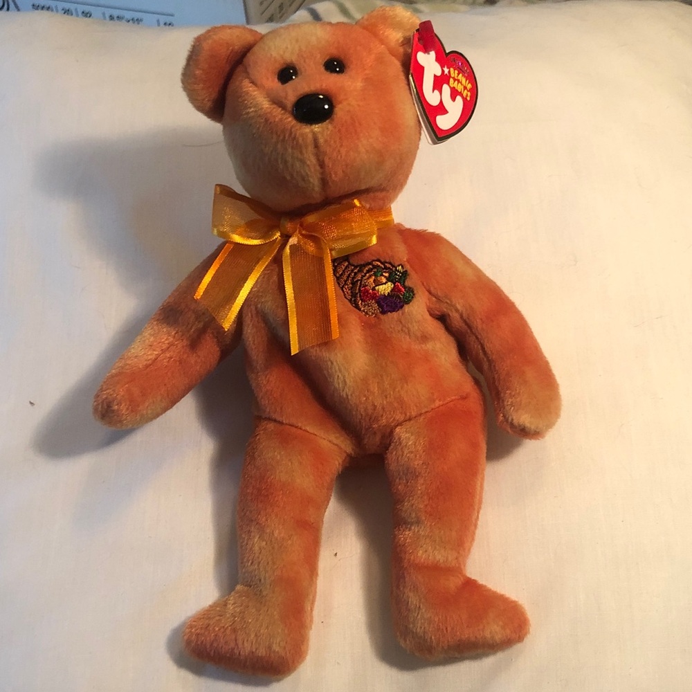 Harvester, the fall beanie baby 2007, cornucopia on his chest